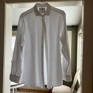 White Charles Tyrwhitt Dress Shirt 17/36 Slim Fit